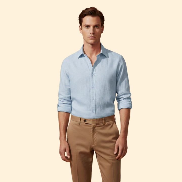 Men's Casual Shirt with Button Placket