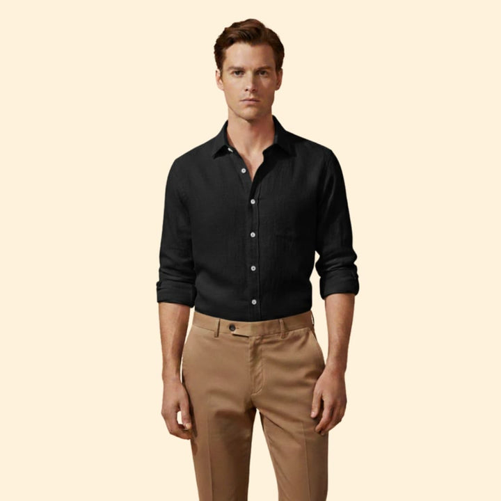 Men's Casual Shirt with Button Placket