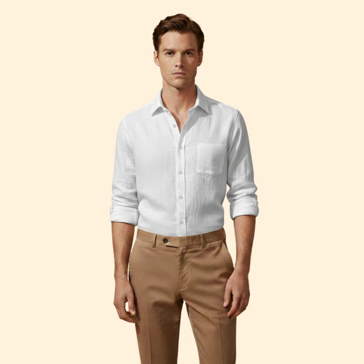 Men's Casual Shirt with Button Placket