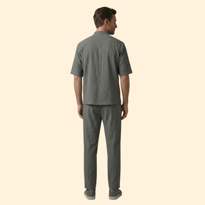 Men’s Casual Shirt with Jogger Pants Set