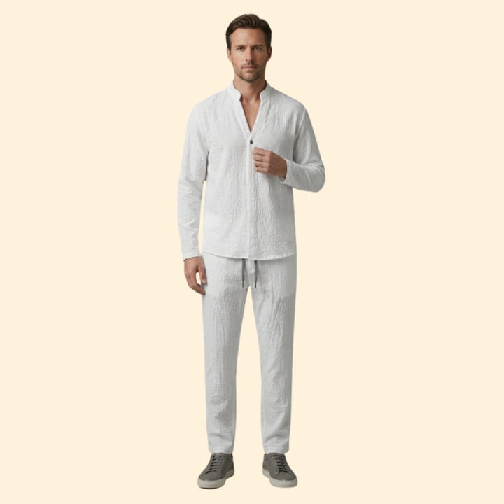 Men’s Casual Shirt with Jogger Pants Set