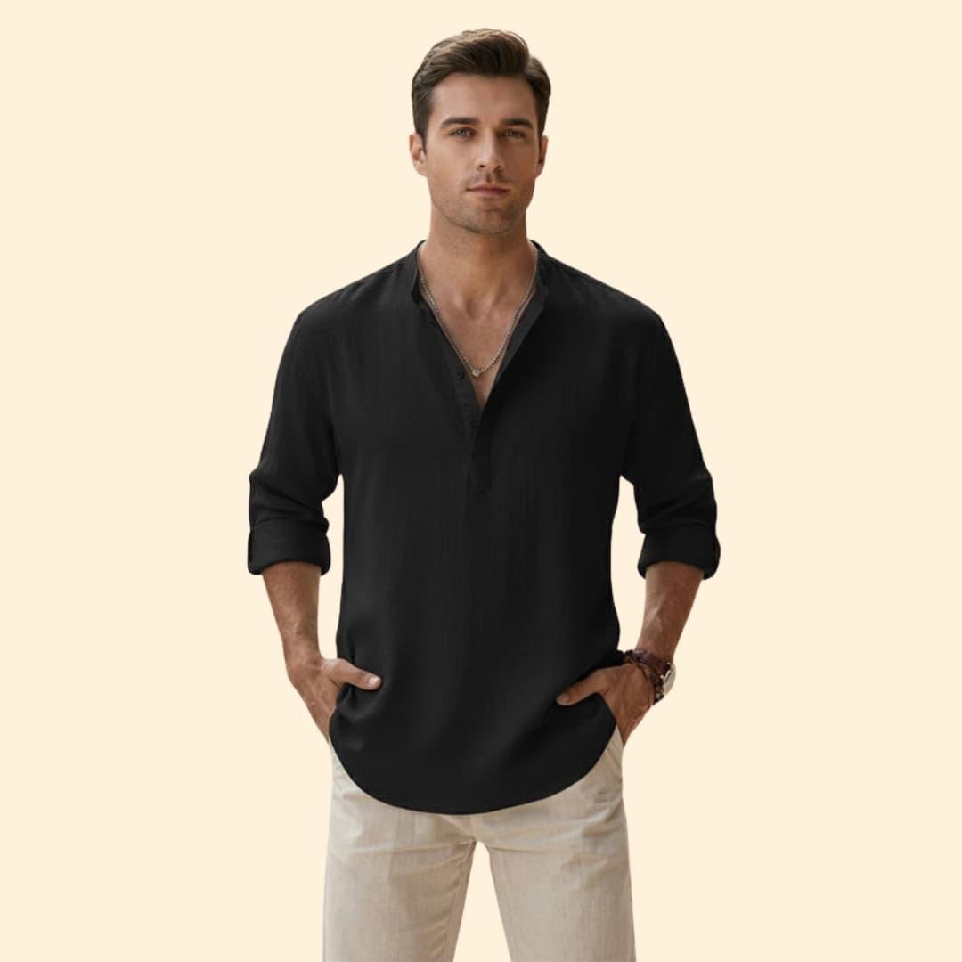 Men's Casual Shirt with Long Sleeves