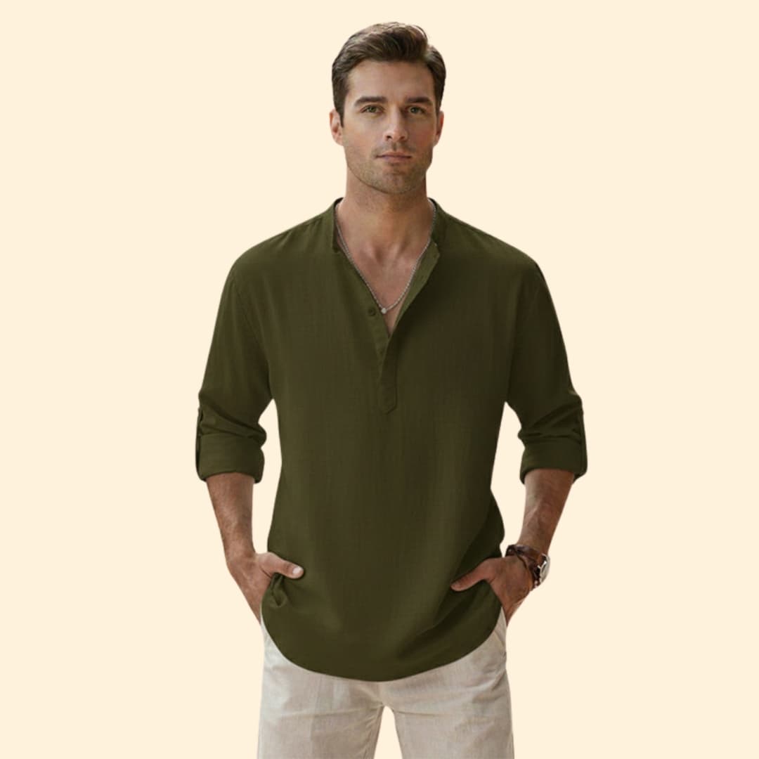 Men's Casual Shirt with Long Sleeves