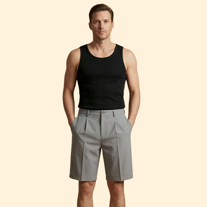 Men’s Casual Shorts with Belted Waist