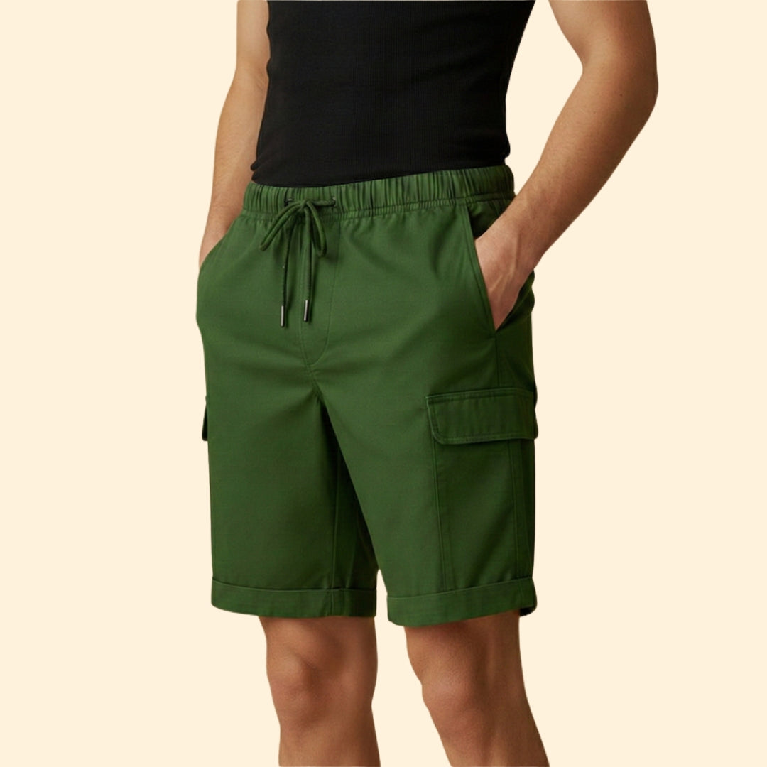 Men's Casual Shorts with Side Cargo Pockets