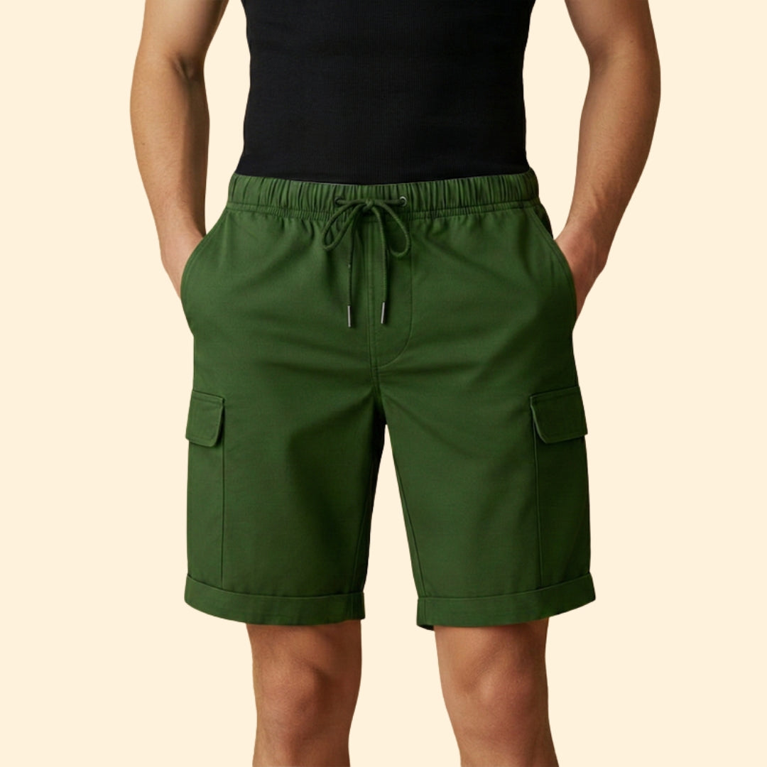 Men's Casual Shorts with Side Cargo Pockets