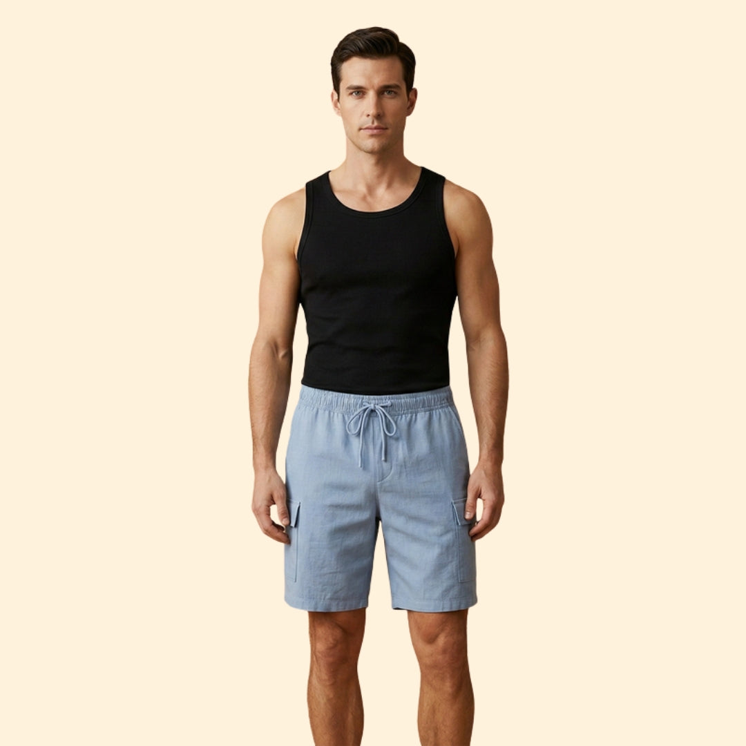 Men's Casual Shorts with Side Cargo Pockets