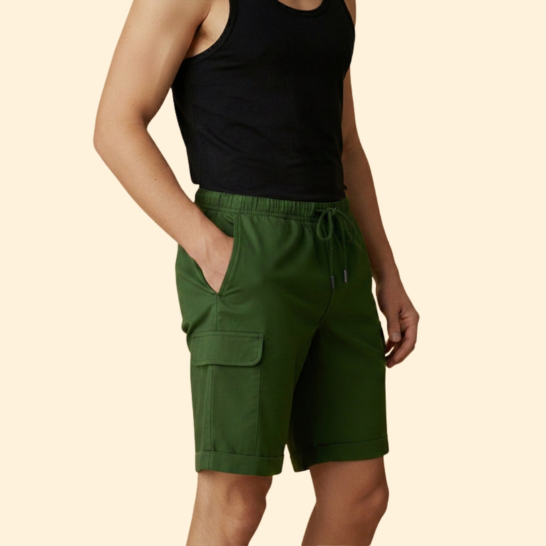 Men's Casual Shorts with Side Cargo Pockets