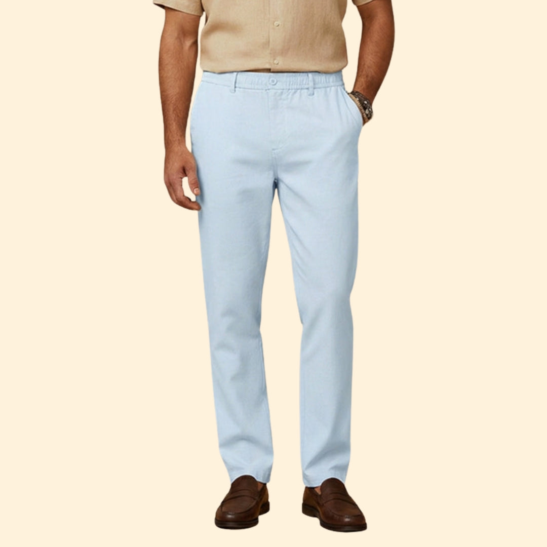 Men’s Casual Summer Trousers with Elastic Waist