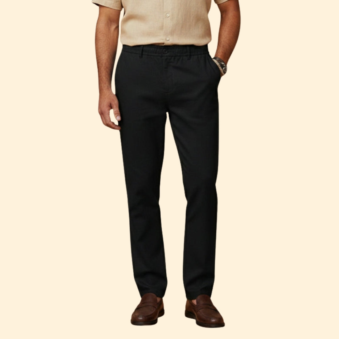 Men’s Casual Summer Trousers with Elastic Waist