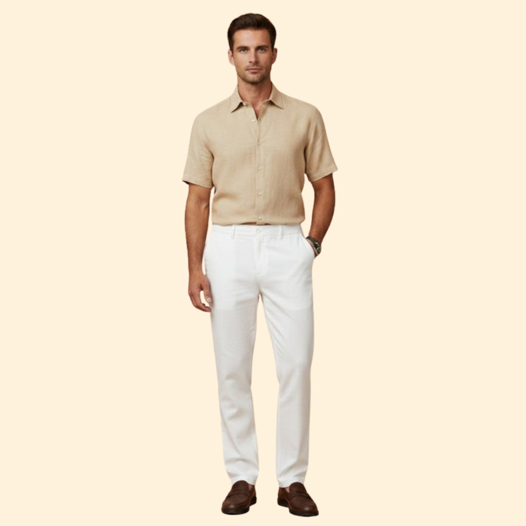 Men’s Casual Summer Trousers with Elastic Waist