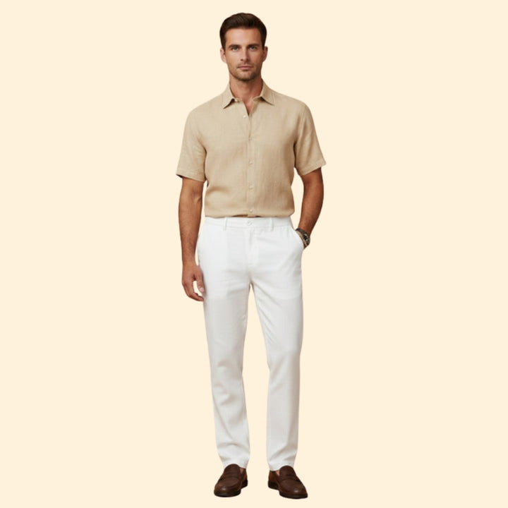 Men’s Casual Summer Trousers with Elastic Waist