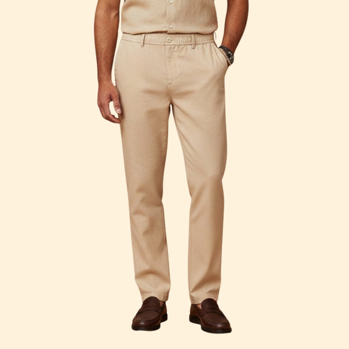 Men’s Casual Summer Trousers with Elastic Waist