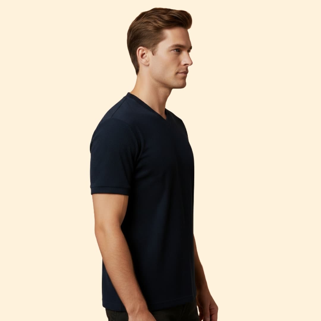 Men’s Casual T-Shirt with V-neck