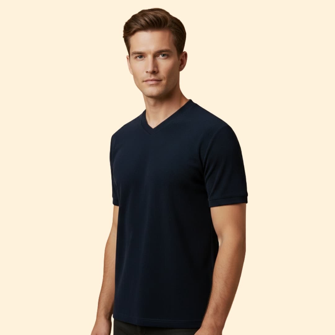 Men’s Casual T-Shirt with V-neck