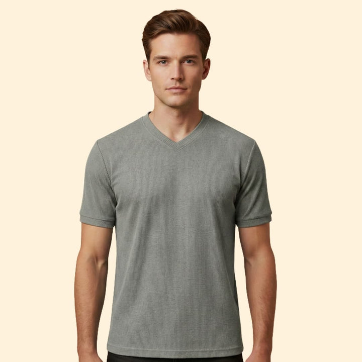 Men’s Casual T-Shirt with V-neck