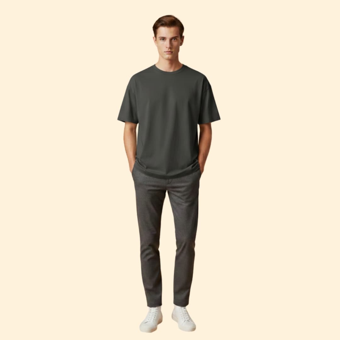 Men’s Casual T-shirt with Boxy Cut