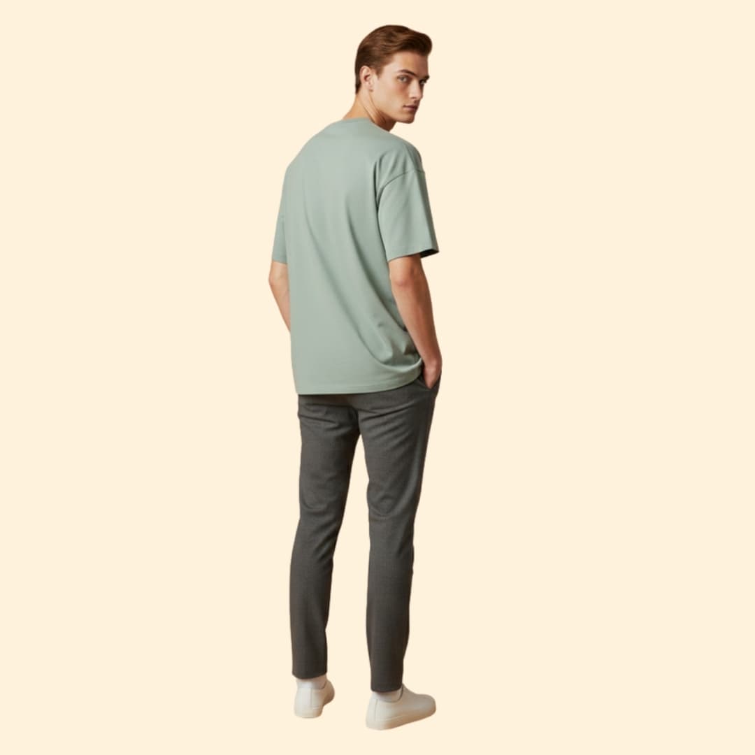 Men’s Casual T-shirt with Boxy Cut