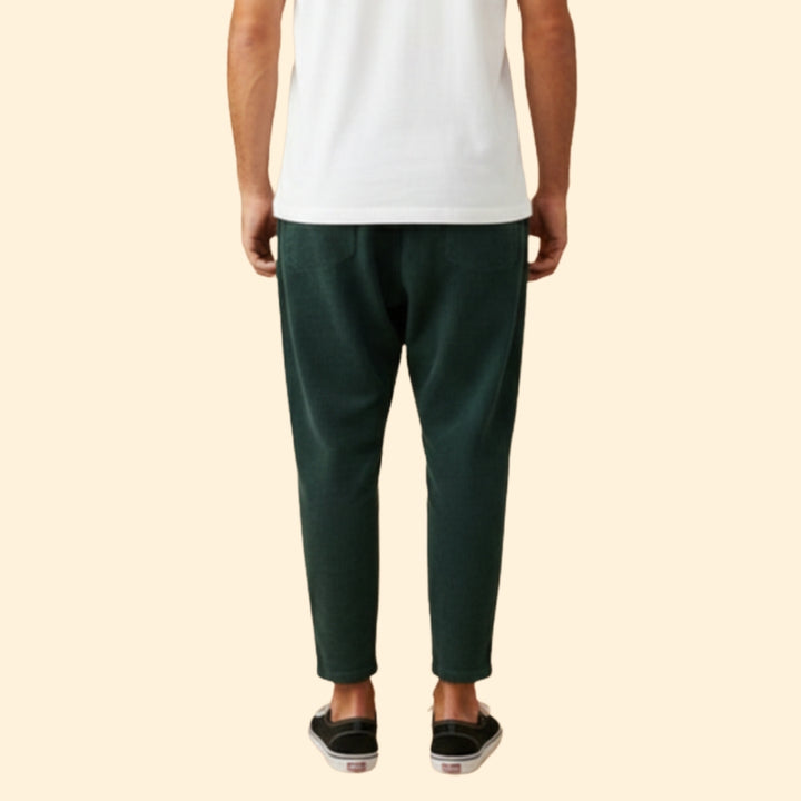 Men’s Casual Trousers with Corduroy Texture