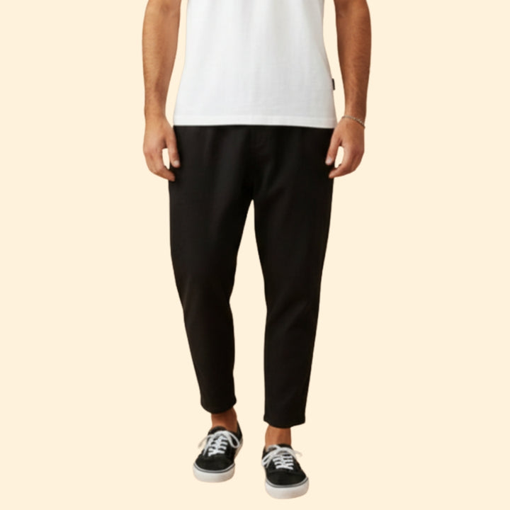Men’s Casual Trousers with Corduroy Texture