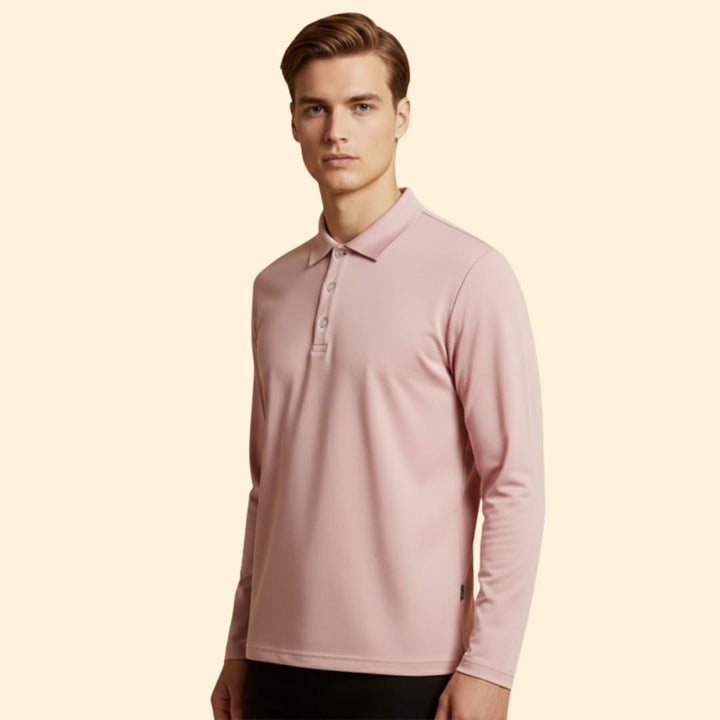 Men’s Classic Polo Shirt with Button Closure