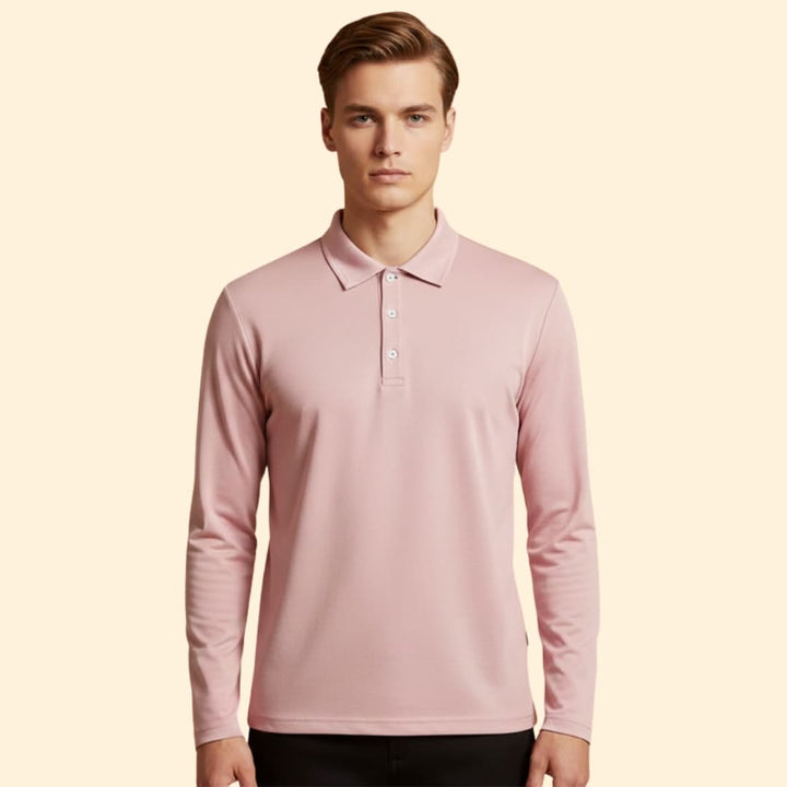 Men’s Classic Polo Shirt with Button Closure