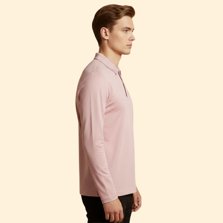 Men’s Classic Polo Shirt with Button Closure