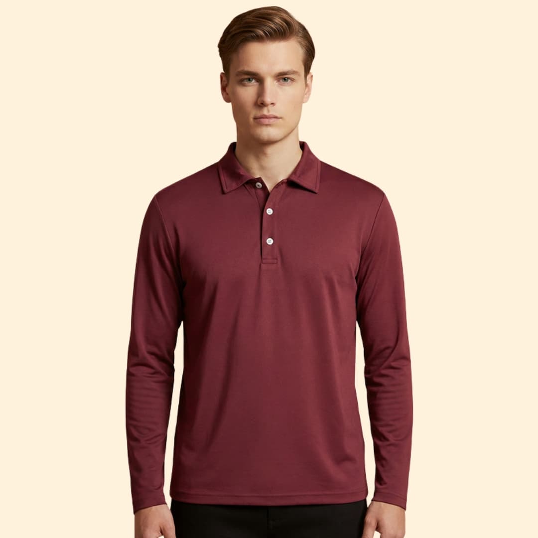 Men’s Classic Polo Shirt with Button Closure