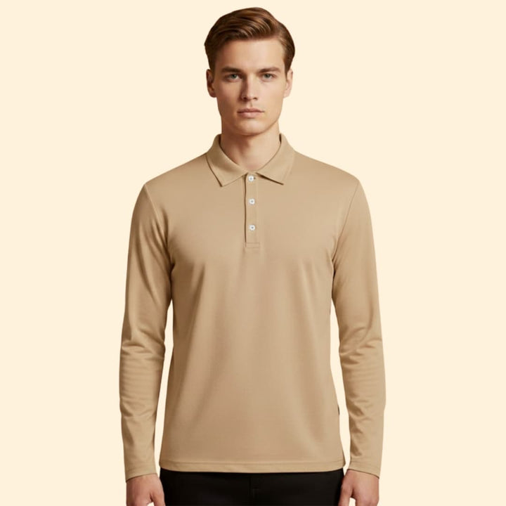 Men’s Classic Polo Shirt with Button Closure