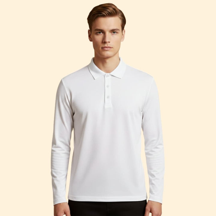Men’s Classic Polo Shirt with Button Closure