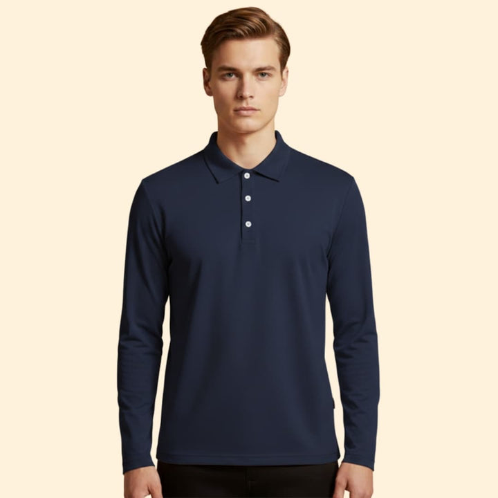 Men’s Classic Polo Shirt with Button Closure