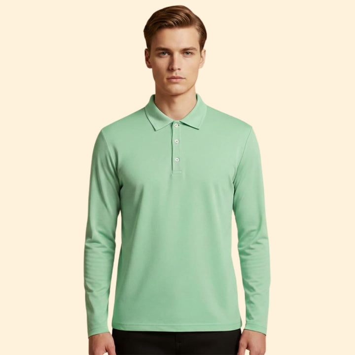 Men’s Classic Polo Shirt with Button Closure