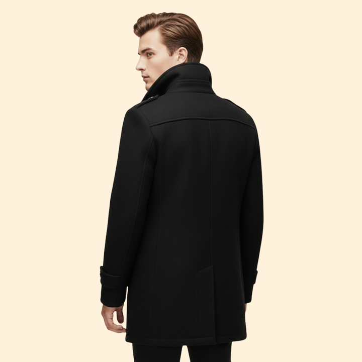 Men’s Coat with Front Button Closure