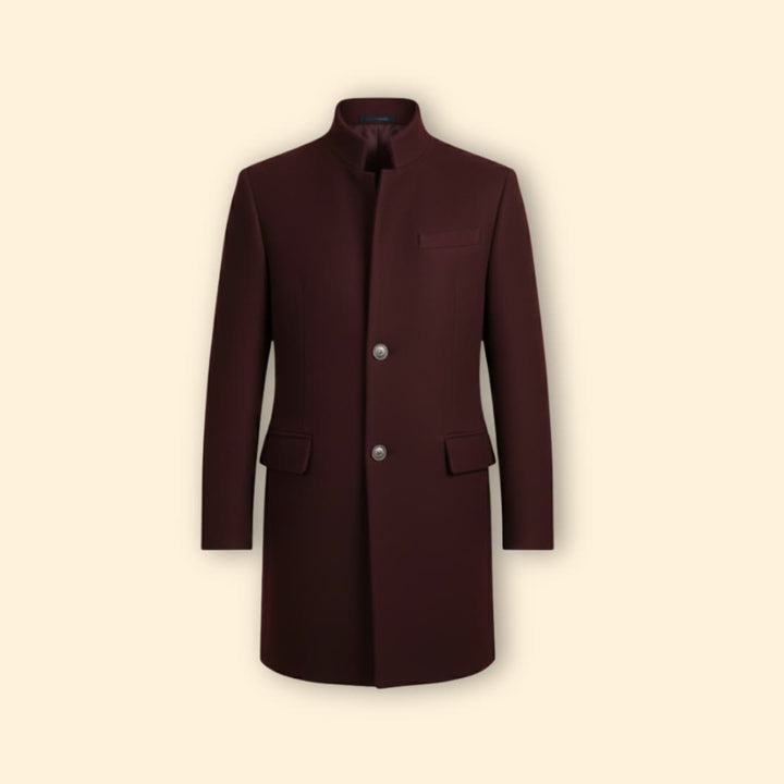Men’s Coat with Stand Collar Design