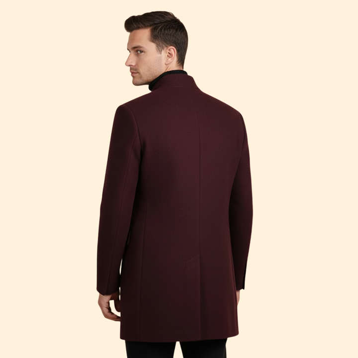 Men’s Coat with Stand Collar Design