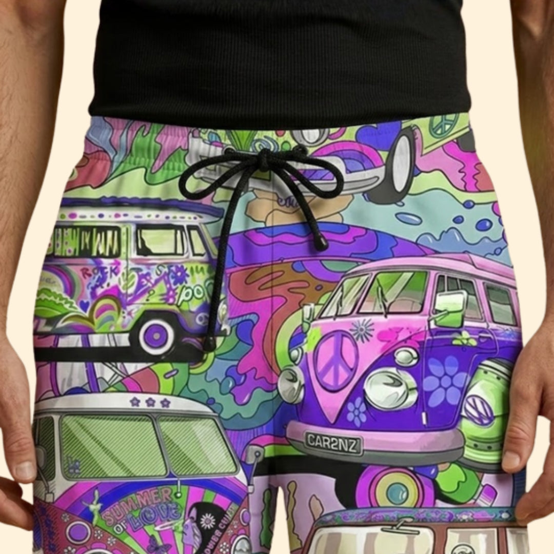 Men’s Colorful Swim Shorts with Drawstring