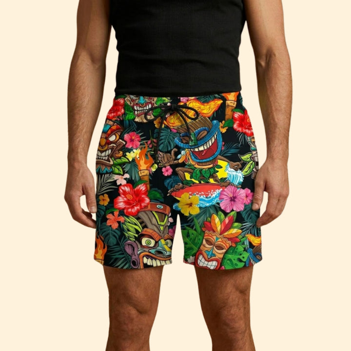 Men’s Colorful Swim Shorts with Drawstring