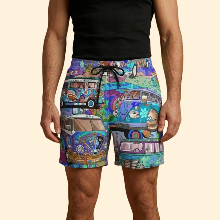 Men’s Colorful Swim Shorts with Drawstring