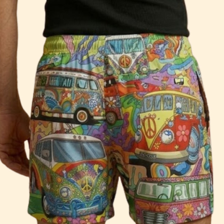 Men’s Colorful Swim Shorts with Drawstring