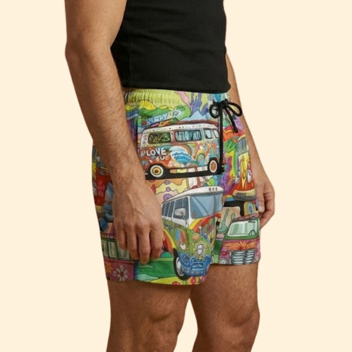 Men’s Colorful Swim Shorts with Drawstring