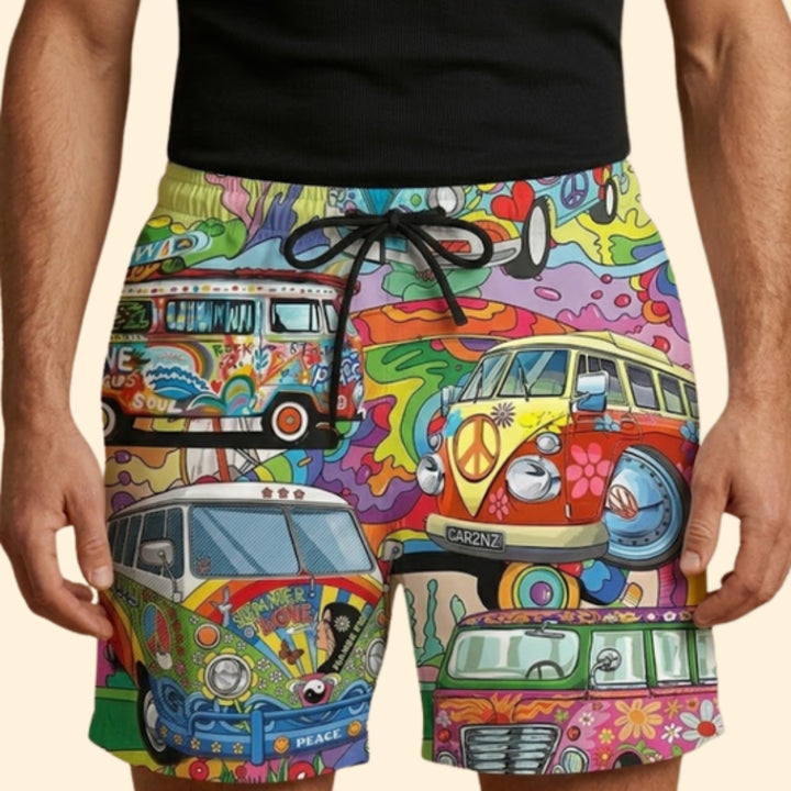 Men’s Colorful Swim Shorts with Drawstring