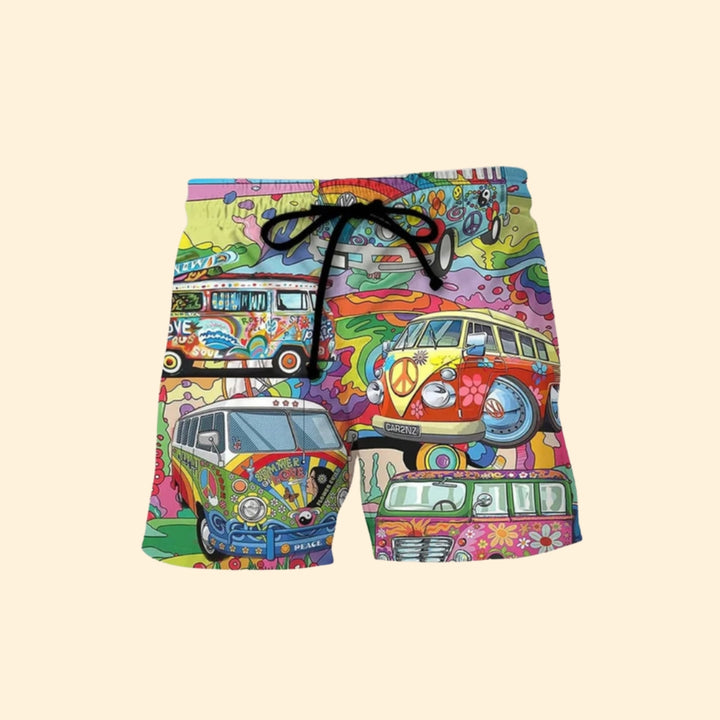 Men’s Colorful Swim Shorts with Drawstring