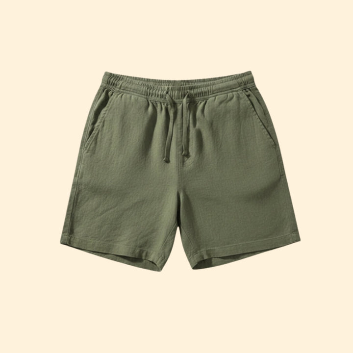 Men's Corduroy Shorts with Drawstring Waistband