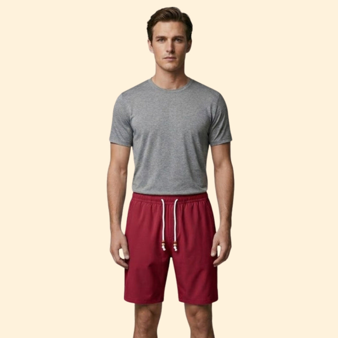 Men's Drawstring Shorts with Side Pockets