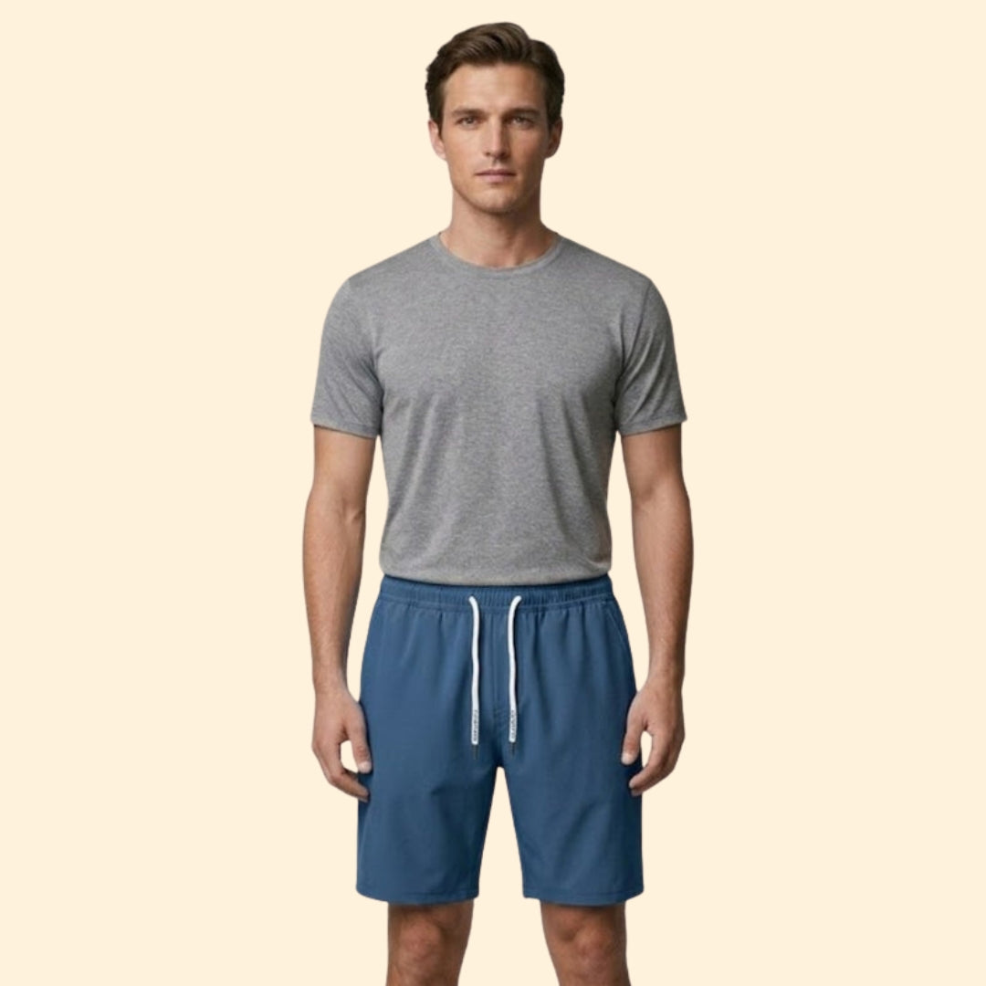 Men's Drawstring Shorts with Side Pockets