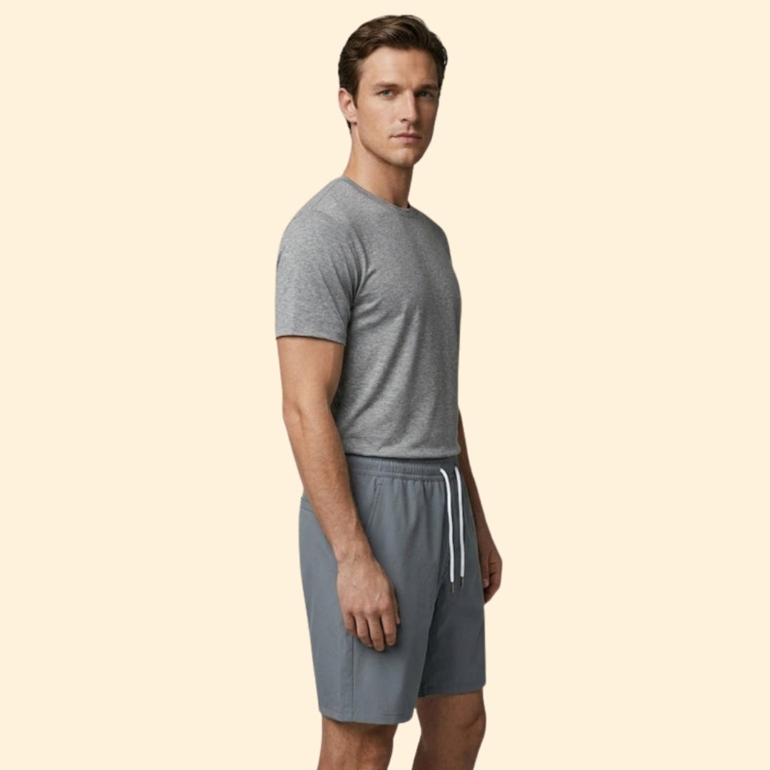 Men's Drawstring Shorts with Side Pockets