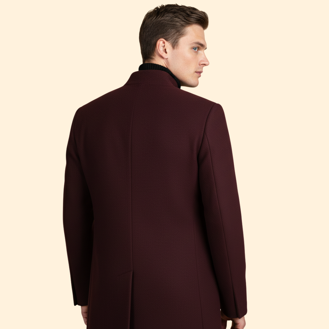 Men’s Coat with Flap Pocket Detail