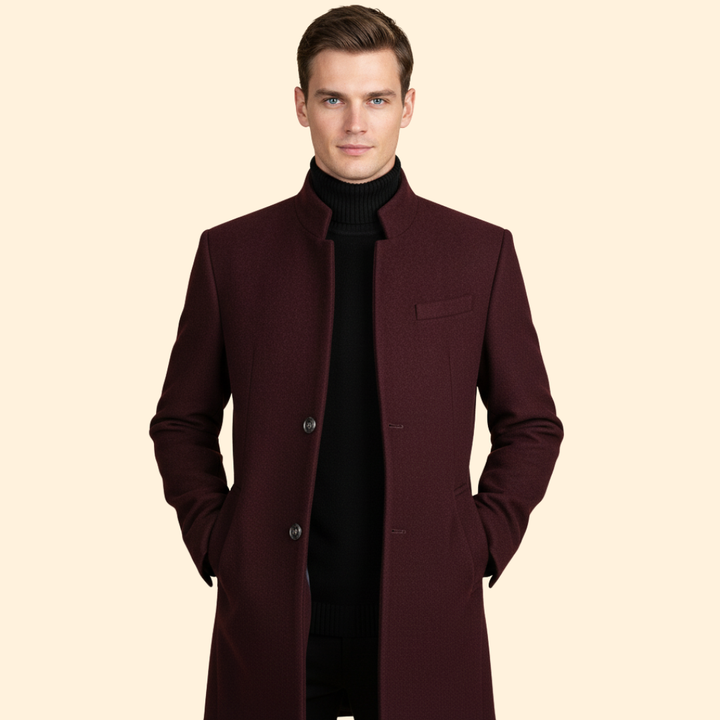 Men’s Coat with Flap Pocket Detail