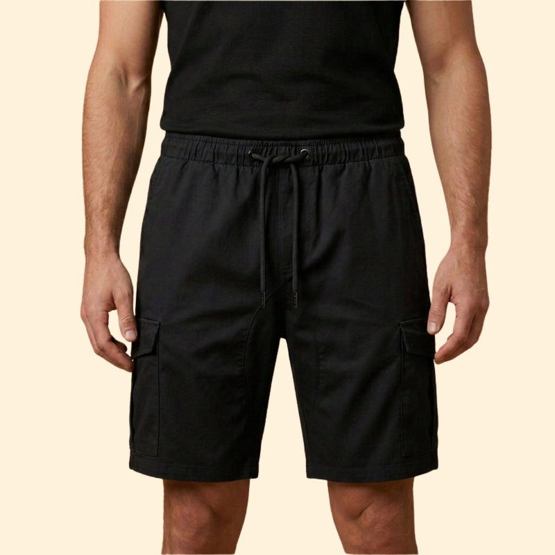 Men’s Functional Cargo Shorts with Drawstring Closure