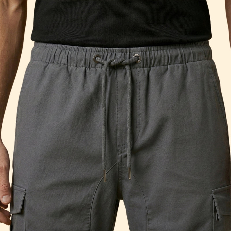 Men’s Functional Cargo Shorts with Drawstring Closure